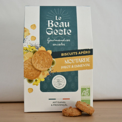 Biscuits Moutarde & Emmental<br />Bio